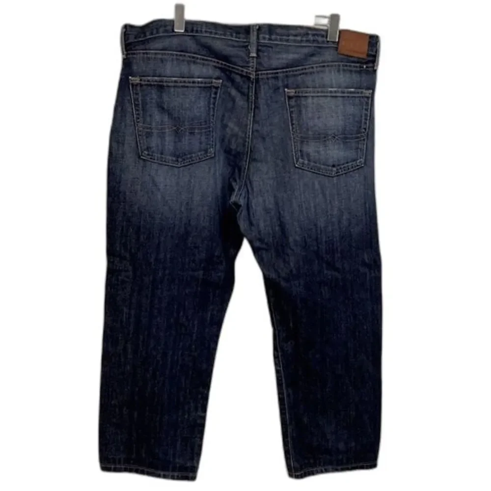 Lucky Brand 221 Men's Blue Denim Whiskered Original Straight Leg Jeans 40 X 27
